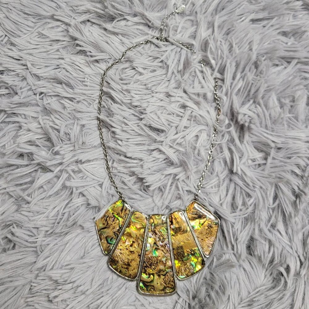 Abalone Shell Pentagon Necklace - image 1